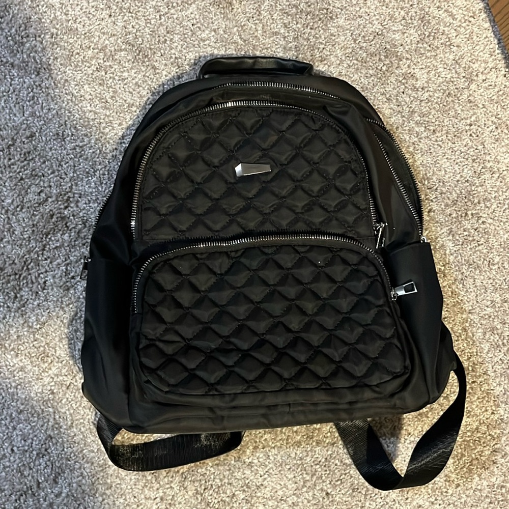 SHEIN Black Mini Waffle Material Backpack
